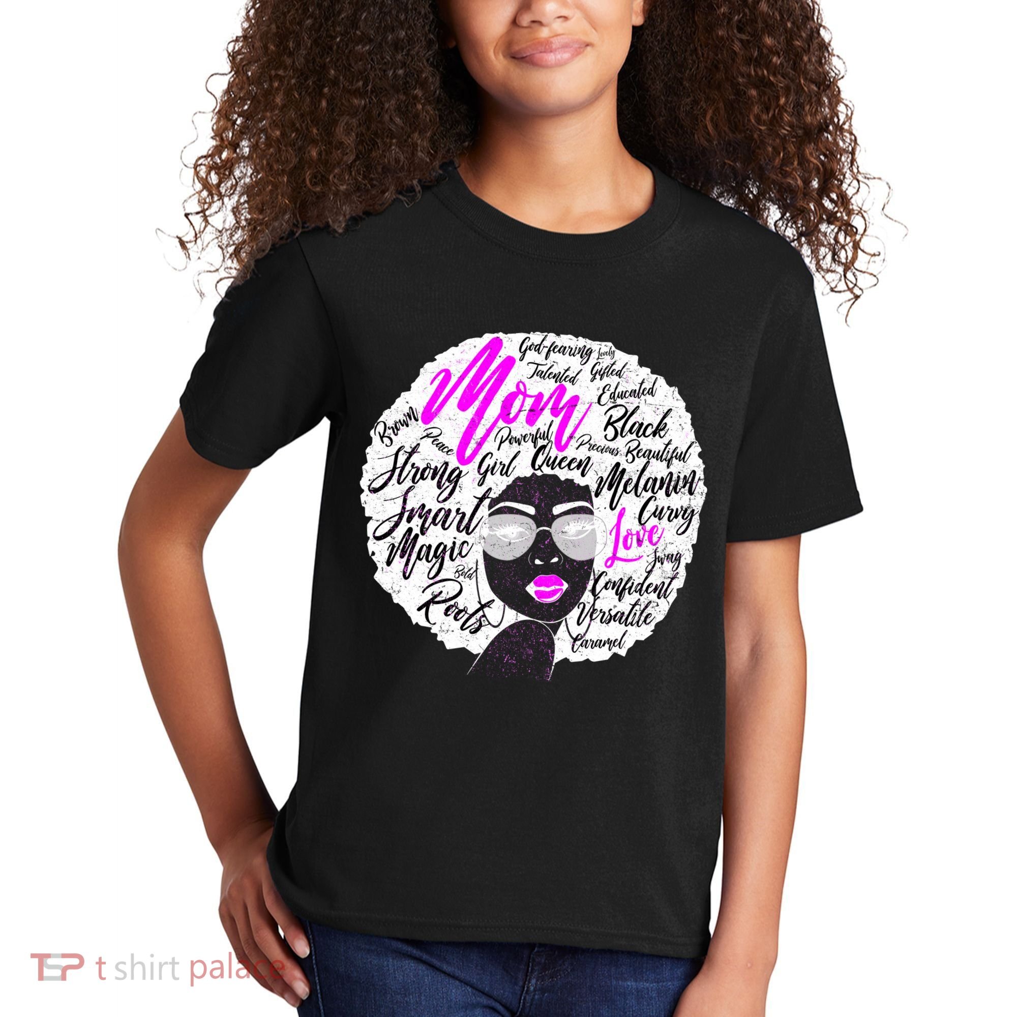Afro Mom Strong Roots Kids T-Shirt