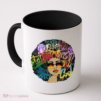Afro Proud Black Woman Dashiki Melanin Coffee Mug thumb 0