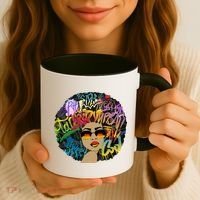 Afro Proud Black Woman Dashiki Melanin Coffee Mug thumb 3