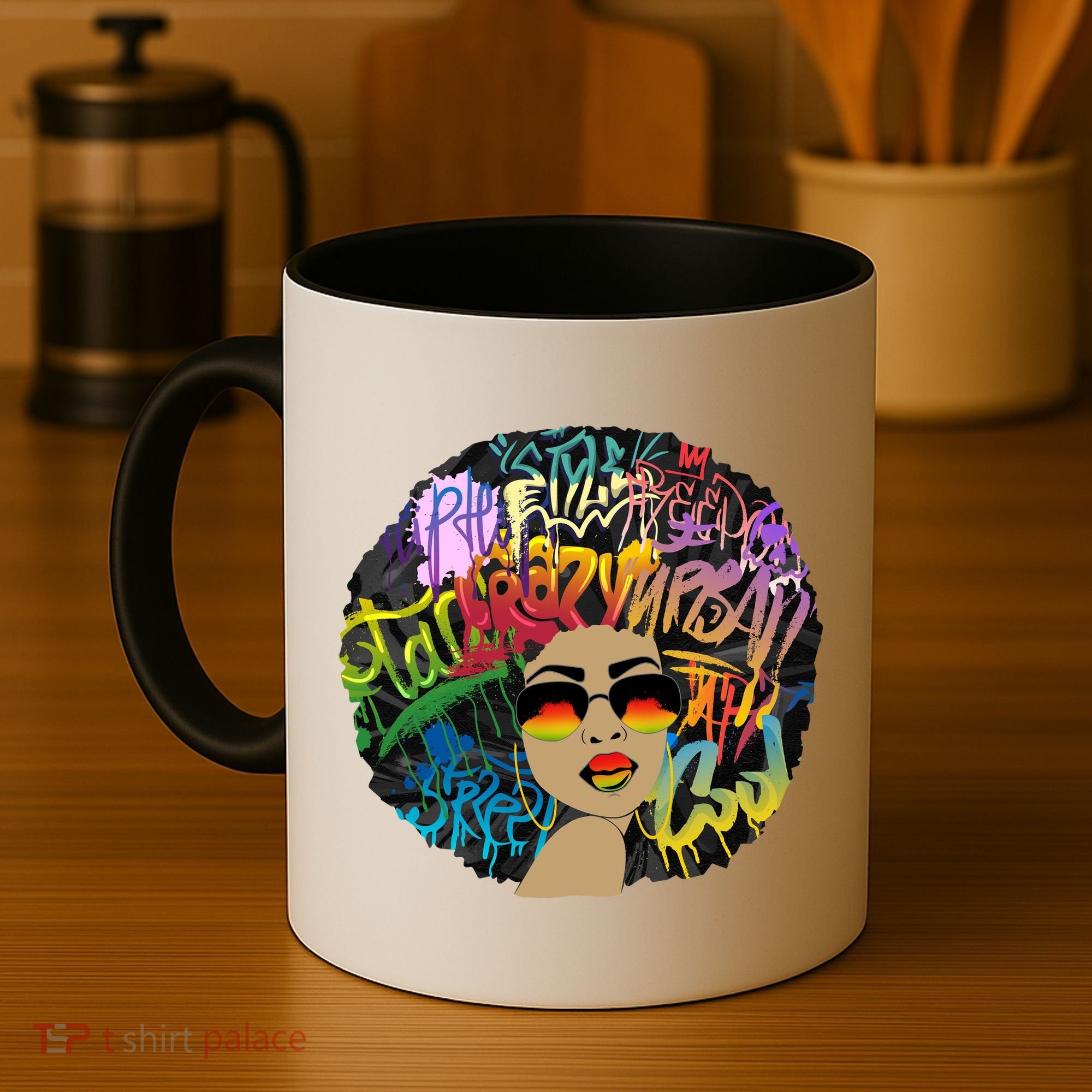 Afro Proud Black Woman Dashiki Melanin Coffee Mug
