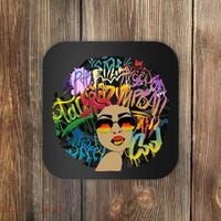 Afro Proud Black Woman Dashiki Melanin Coaster thumb 0