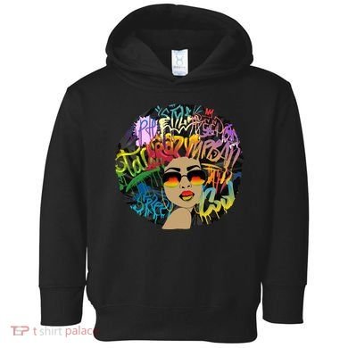 Afro Proud Black Woman Dashiki Melanin Toddler Hoodie