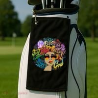 Afro Proud Black Woman Dashiki Melanin Golf Towel thumb 2