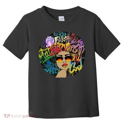 Afro Proud Black Woman Dashiki Melanin Toddler T-Shirt