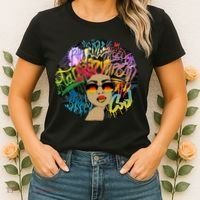 Afro Proud Black Woman Dashiki Melanin Women's T-Shirt thumb 2