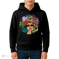 Afro Proud Black Woman Dashiki Melanin Kids Hoodie thumb 4