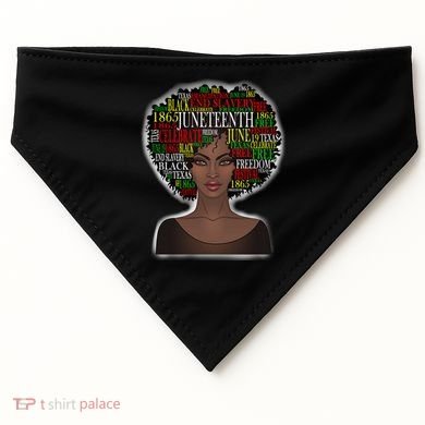 Afro word art USA-Made Doggie Bandana