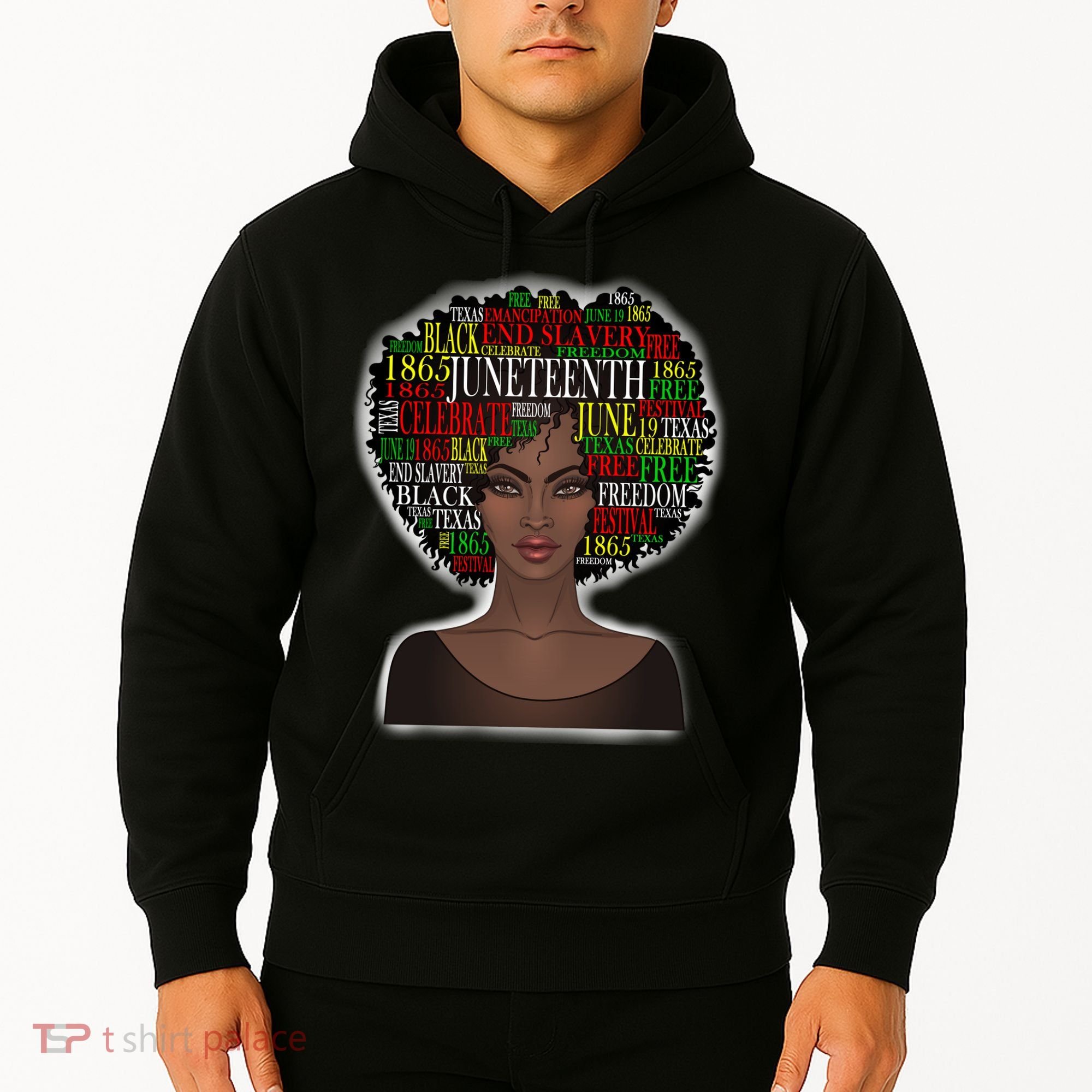 Afro word art Hoodie