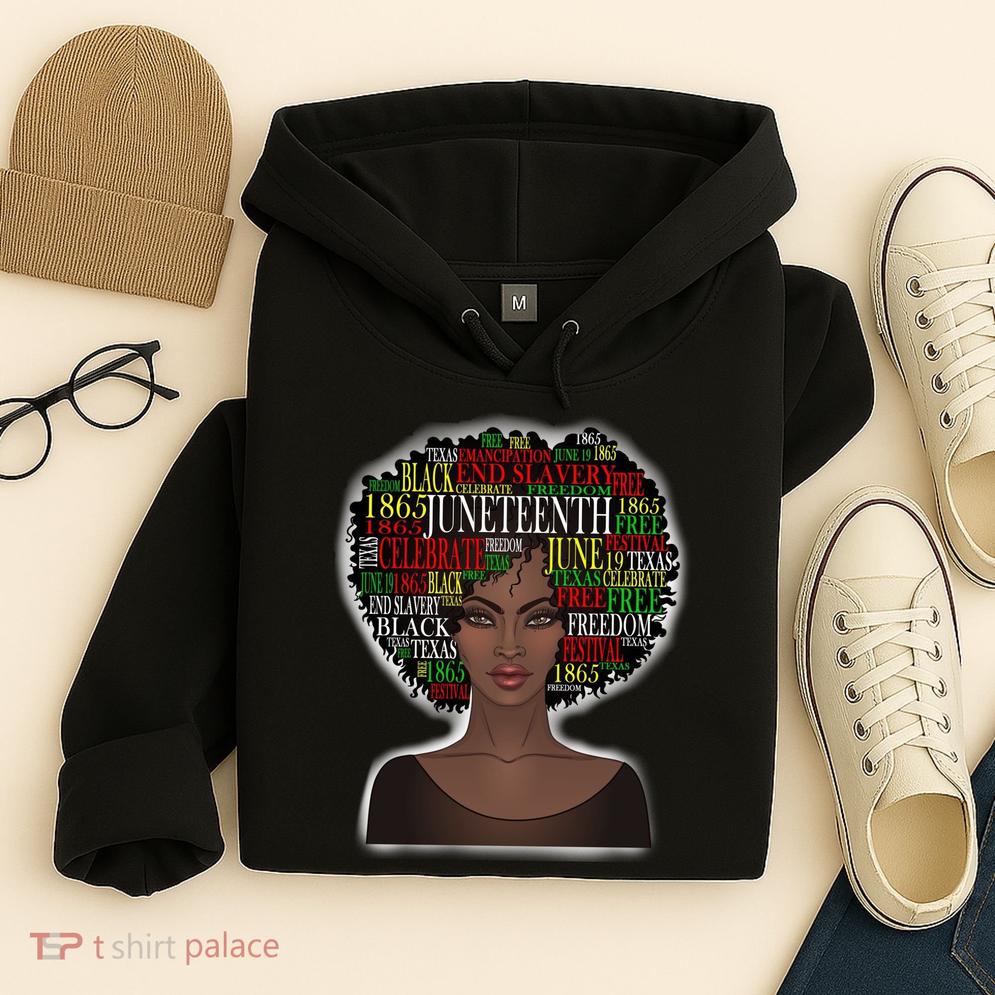 Afro word art Hoodie