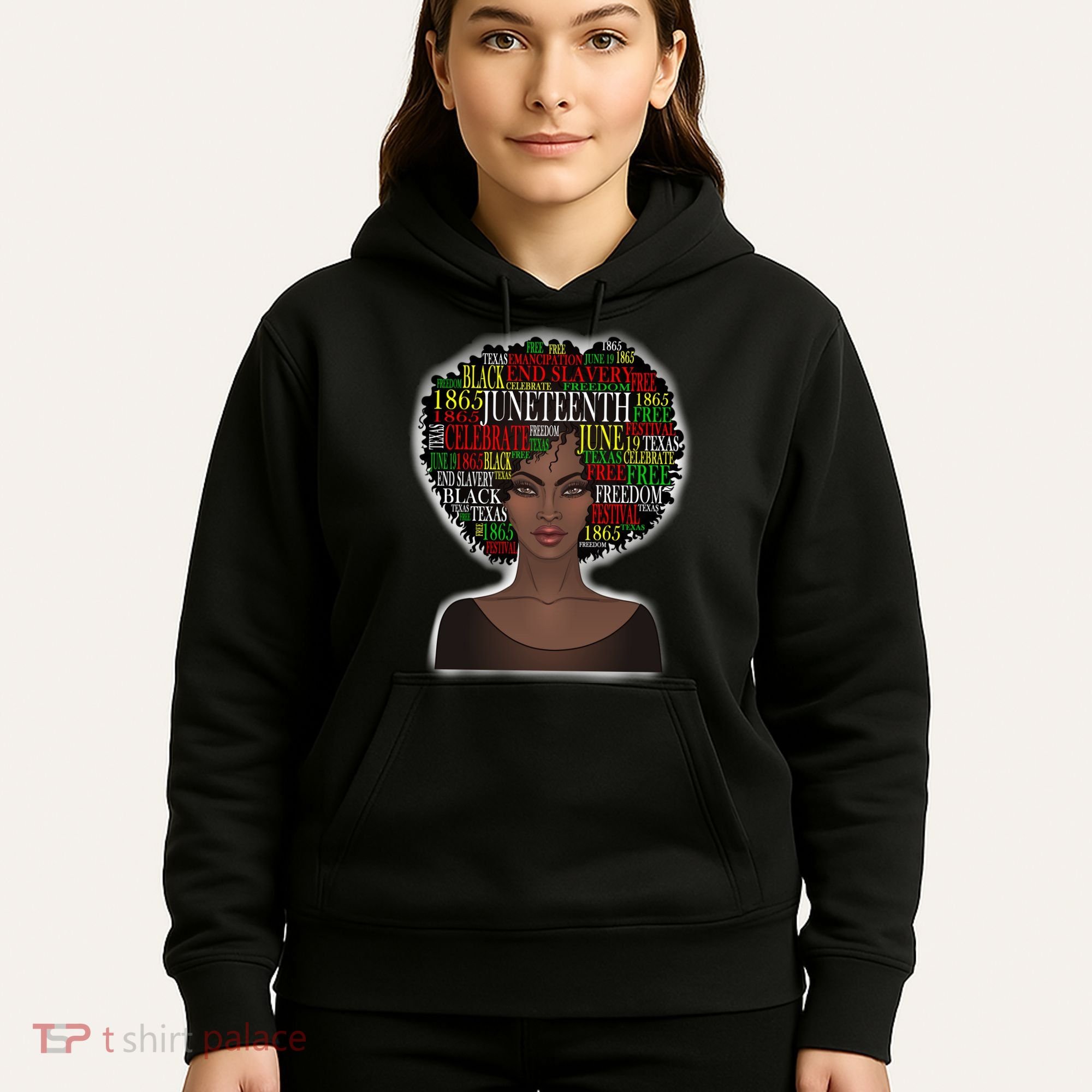 Afro word art Hoodie
