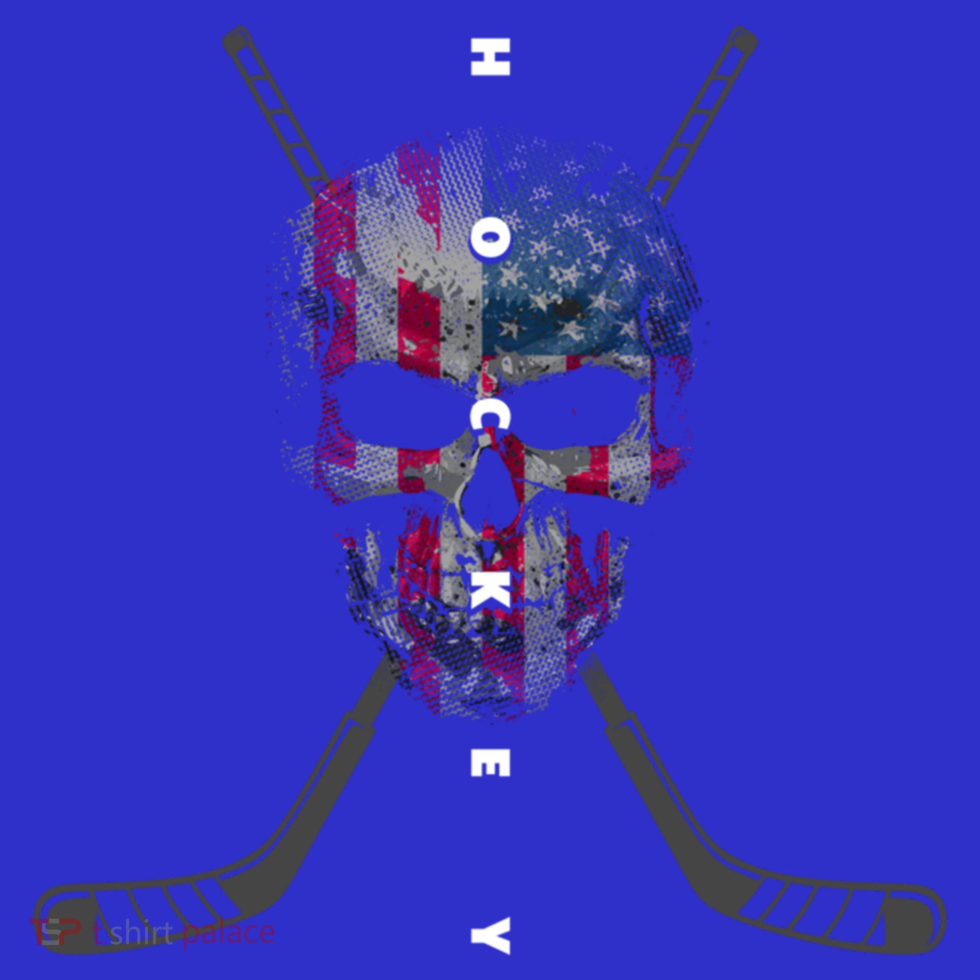 American Flag Skull Hockey Hockey Gift Women's Tank Top