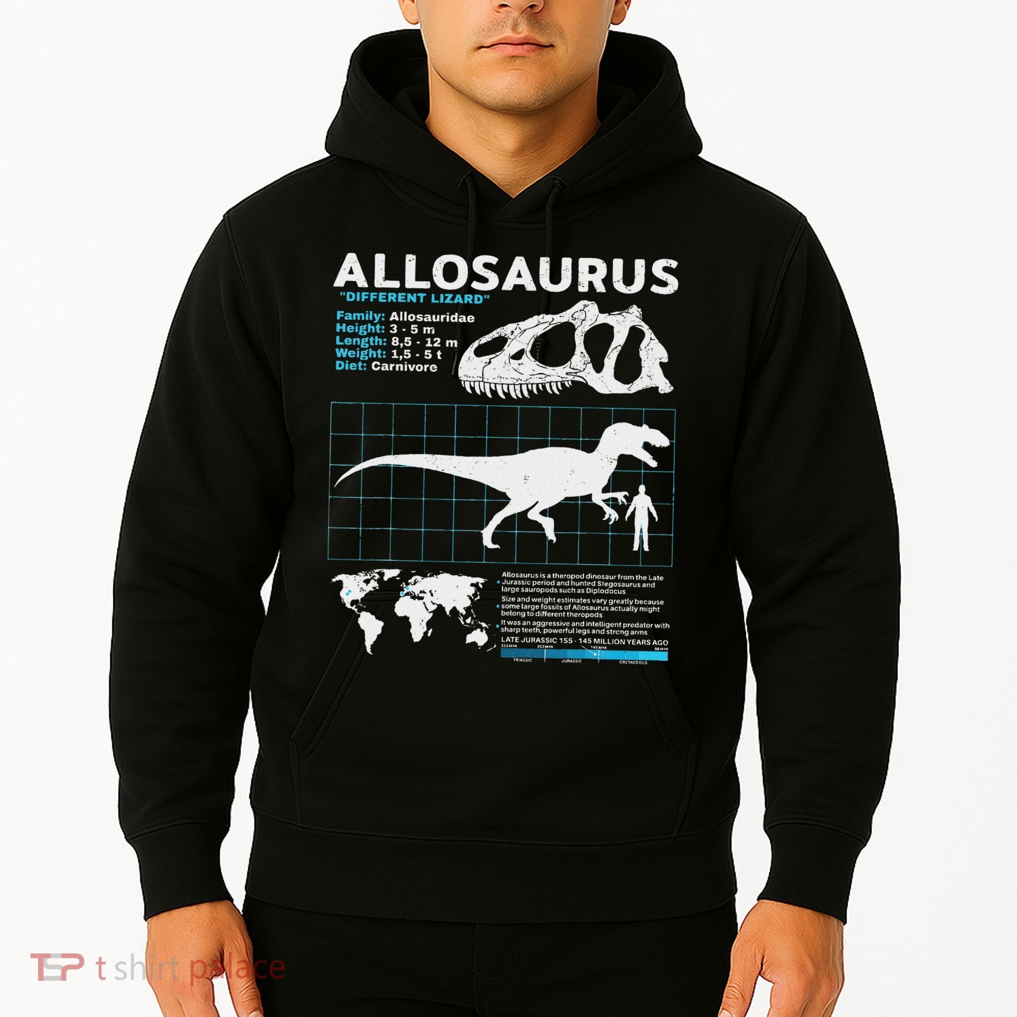 Allosaurus Fact Sheet Dinosaur Facts Hoodie