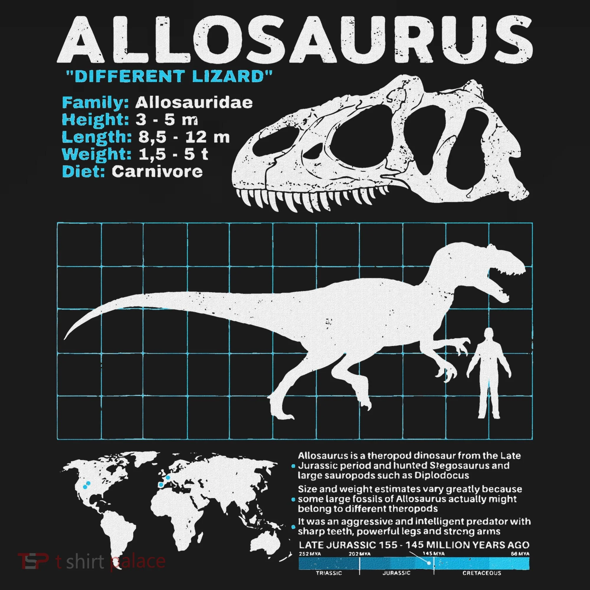 Allosaurus Fact Sheet Dinosaur Facts Hoodie