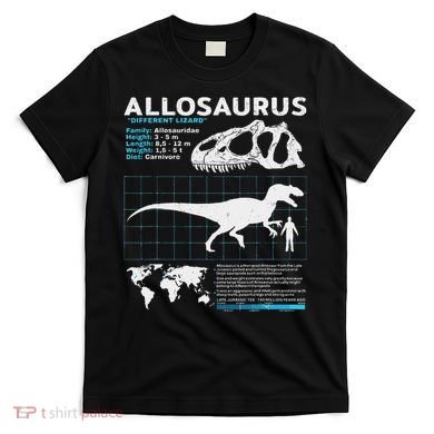 Allosaurus Fact Sheet Dinosaur Facts T-Shirt