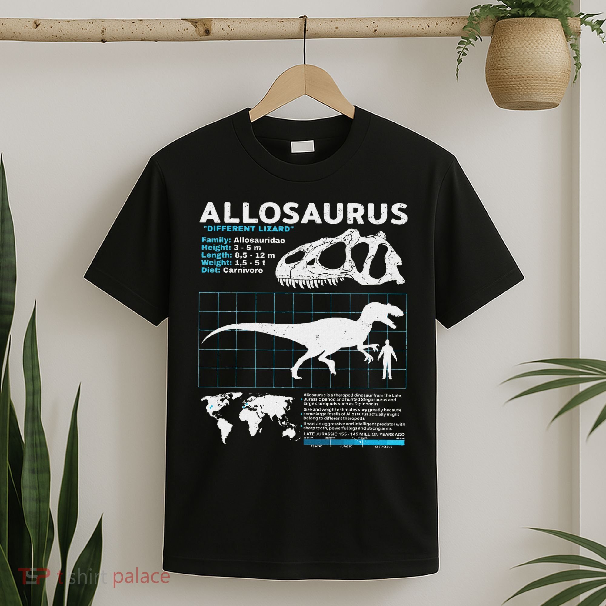 Allosaurus Fact Sheet Dinosaur Facts T-Shirt