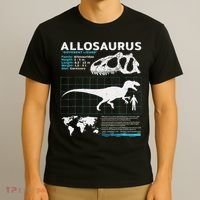 Allosaurus Fact Sheet Dinosaur Facts T-Shirt thumb 3
