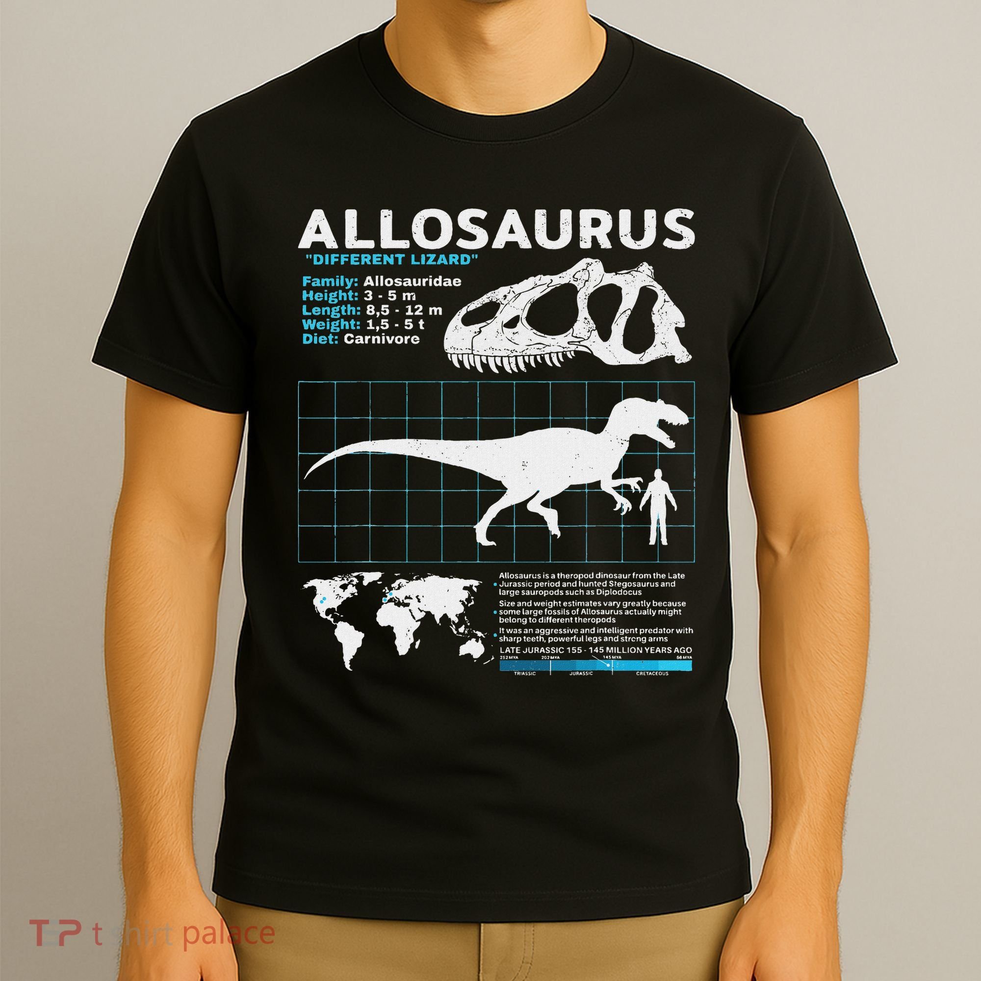 Allosaurus Fact Sheet Dinosaur Facts T-Shirt