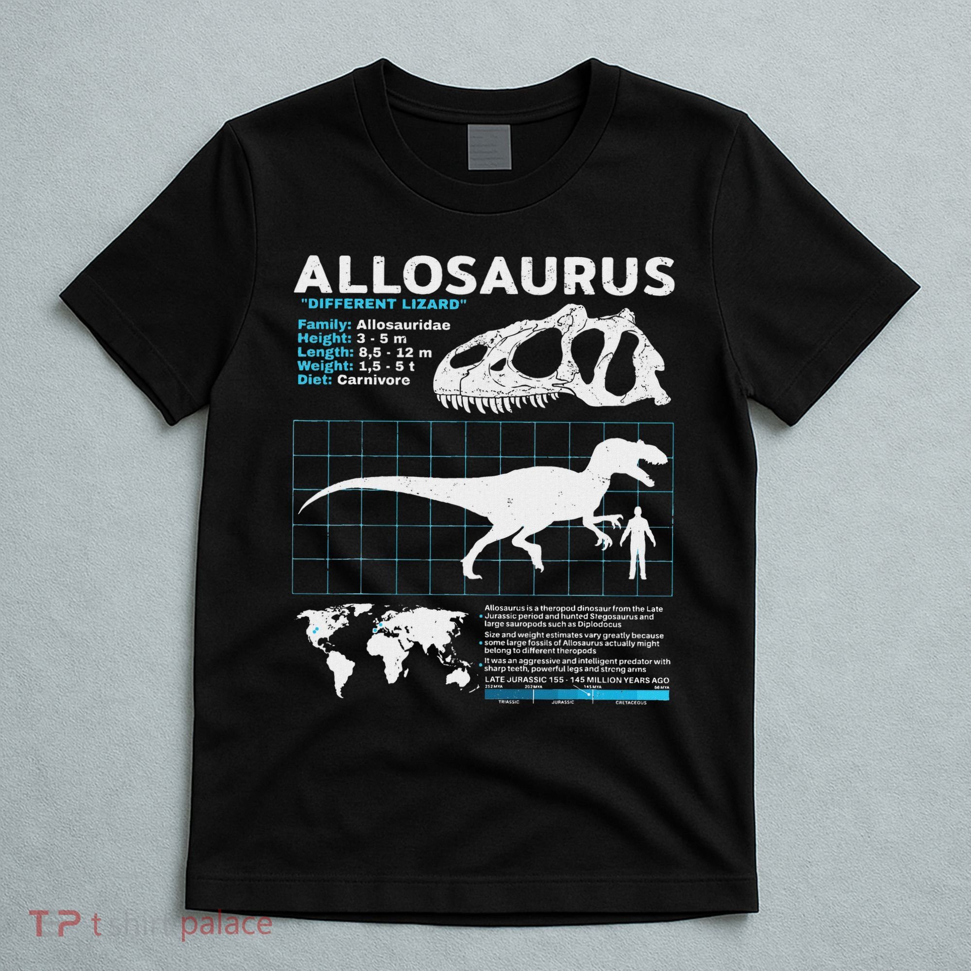 Allosaurus Fact Sheet Dinosaur Facts T-Shirt