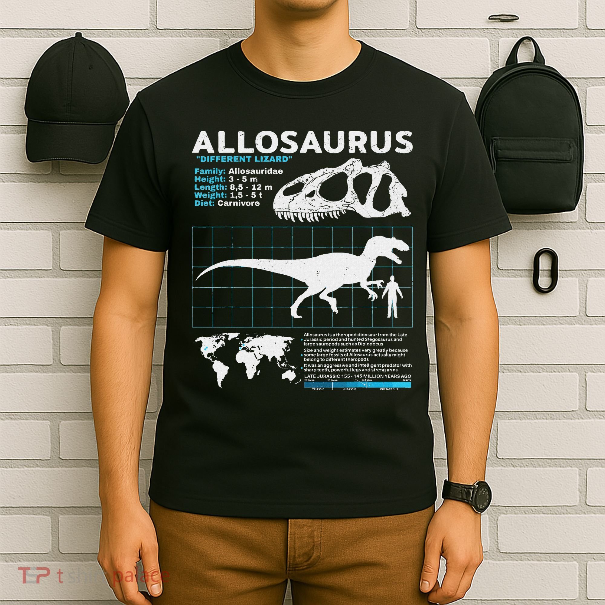 Allosaurus Fact Sheet Dinosaur Facts T-Shirt
