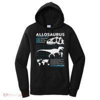 Allosaurus Fact Sheet Dinosaur Facts Women's Hoodie thumb 0