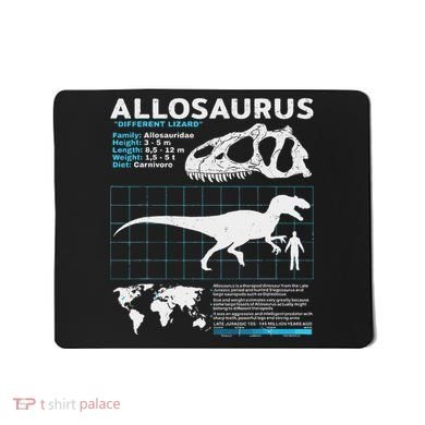 Allosaurus Fact Sheet Dinosaur Facts Mousepad