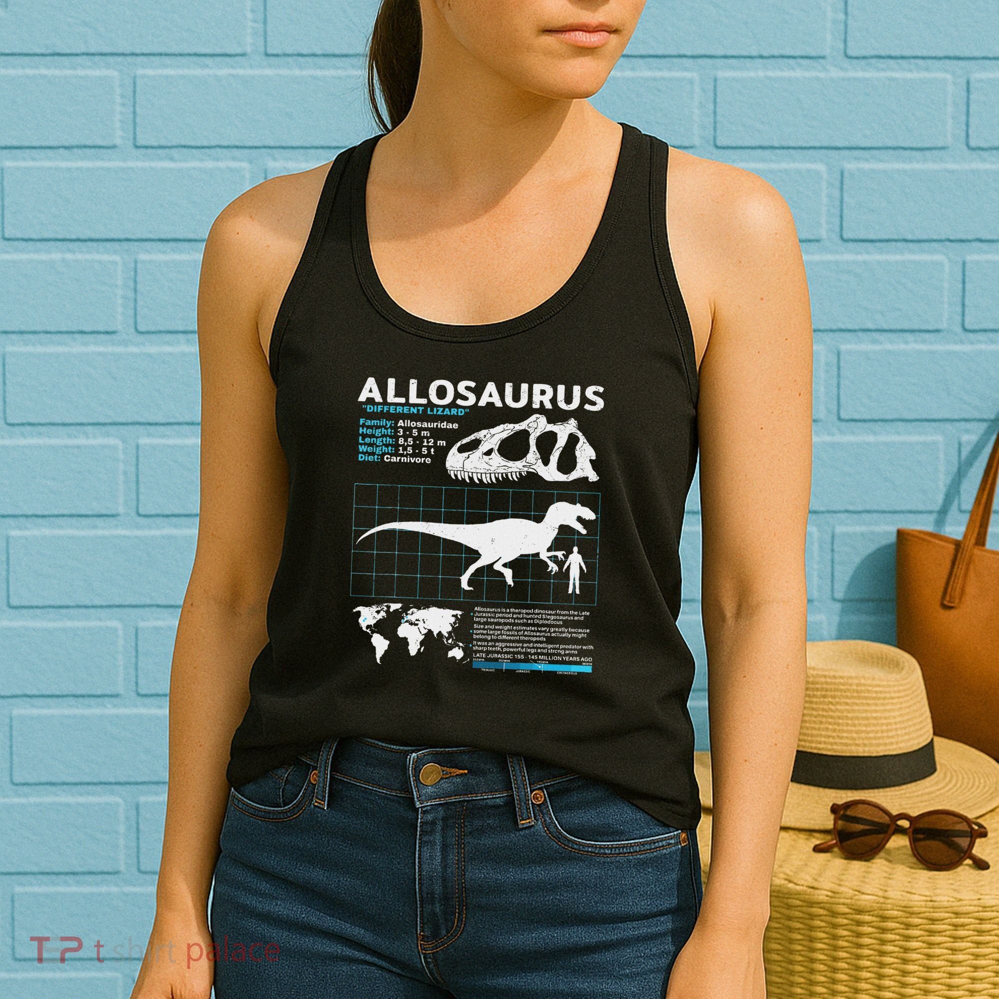 Allosaurus Fact Sheet Dinosaur Facts Women's Tank Top