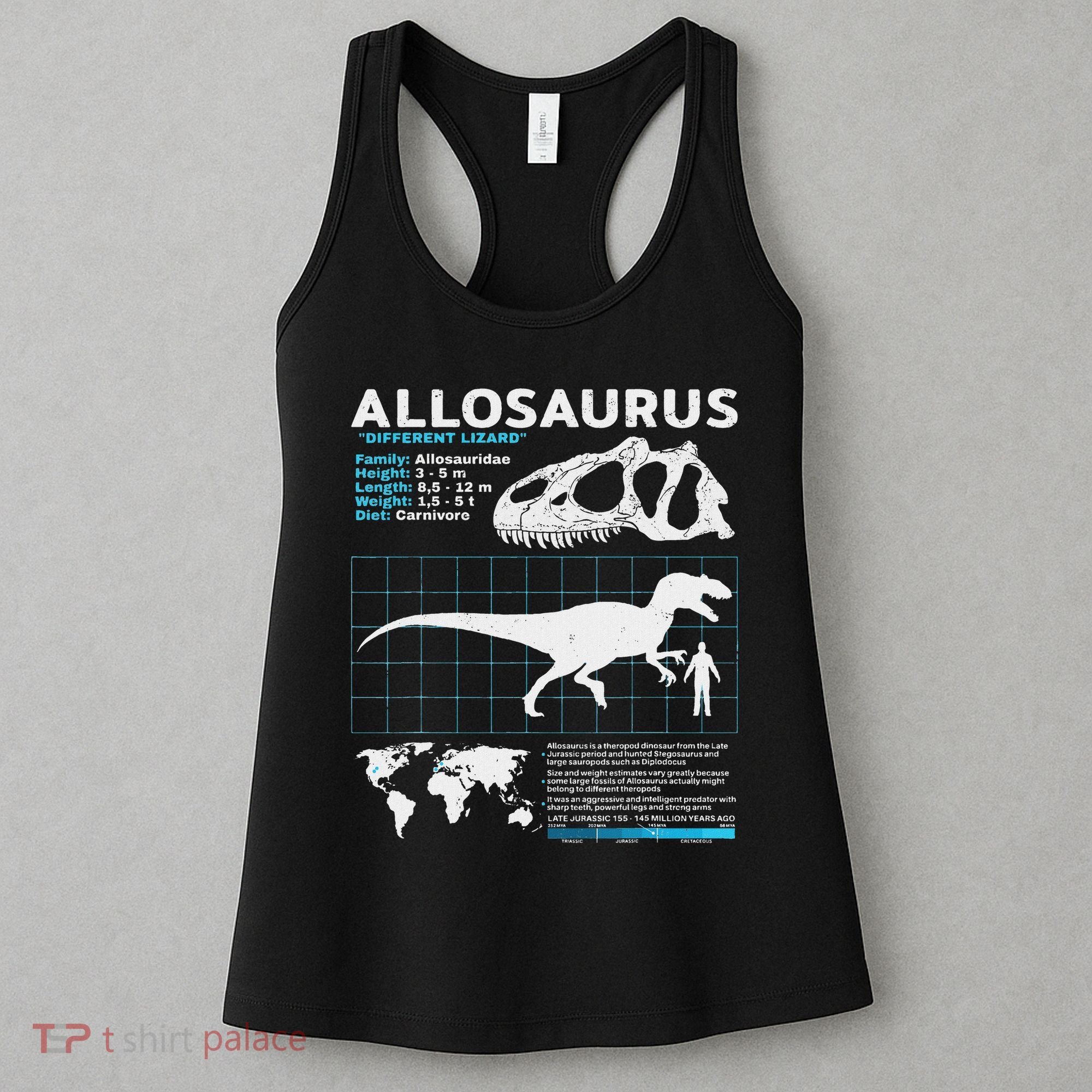 Allosaurus Fact Sheet Dinosaur Facts Women's Tank Top