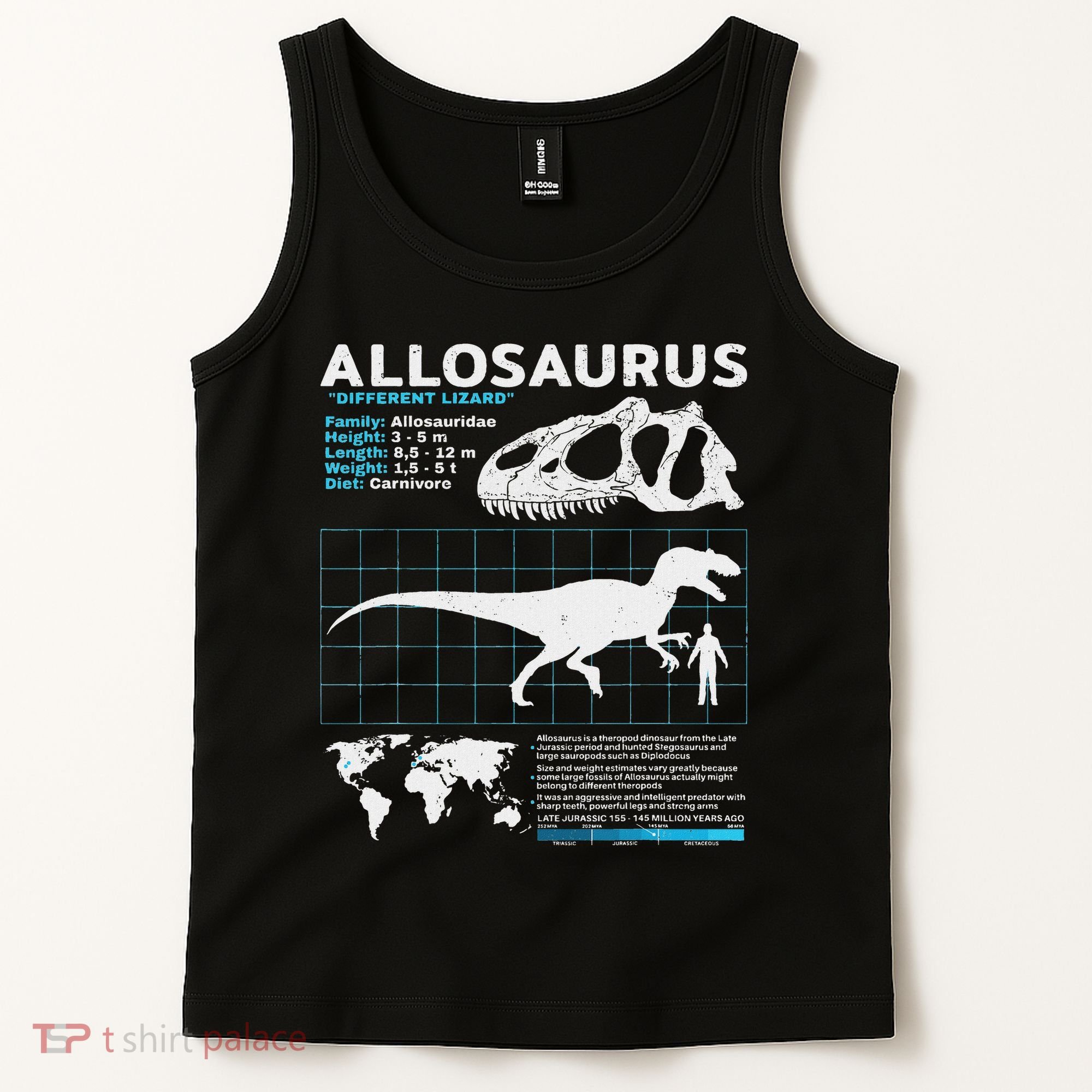 Allosaurus Fact Sheet Dinosaur Facts Tank Top