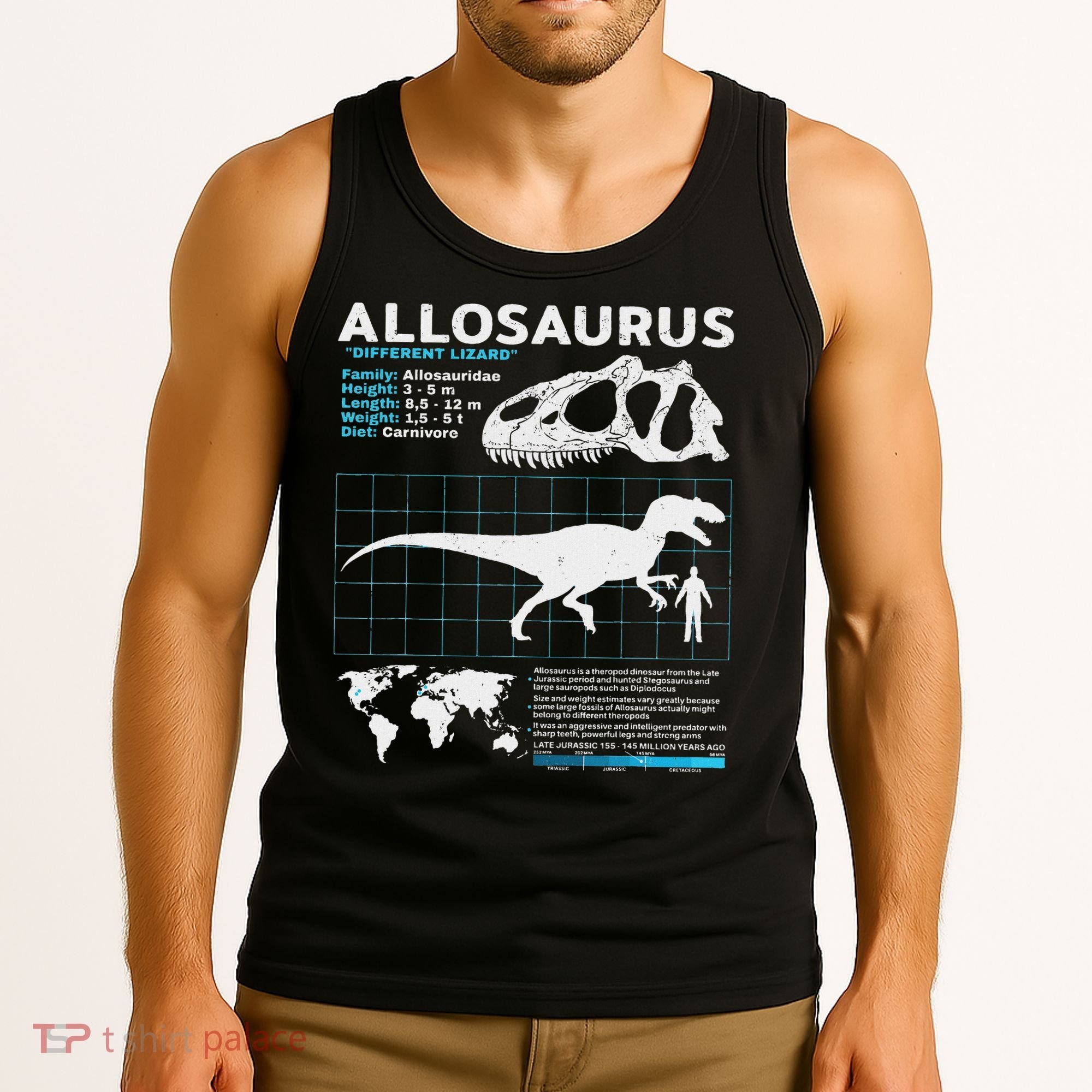Allosaurus Fact Sheet Dinosaur Facts Tank Top