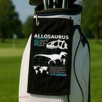 Allosaurus Fact Sheet Dinosaur Facts Golf Towel thumb 2