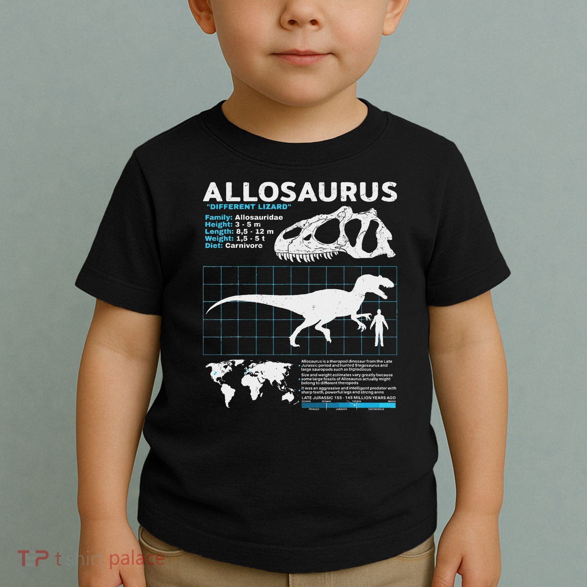 Allosaurus Fact Sheet Dinosaur Facts Toddler T-Shirt
