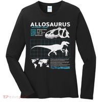 Allosaurus Fact Sheet Dinosaur Facts Women's Long Sleeve Shirt thumb 0