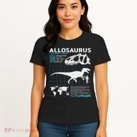Allosaurus Fact Sheet Dinosaur Facts Women's T-Shirt thumb 4