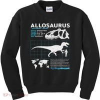 Allosaurus Fact Sheet Dinosaur Facts Kids Sweatshirt thumb 0