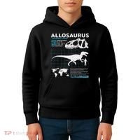 Allosaurus Fact Sheet Dinosaur Facts Kids Hoodie thumb 4