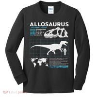 Allosaurus Fact Sheet Dinosaur Facts Kids Long Sleeve Shirt thumb 0