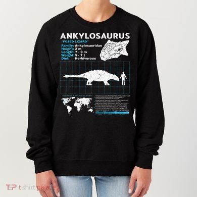 Ankylosaurus fact sheet Dinosaur Facts Gift Women's Sweatshirt