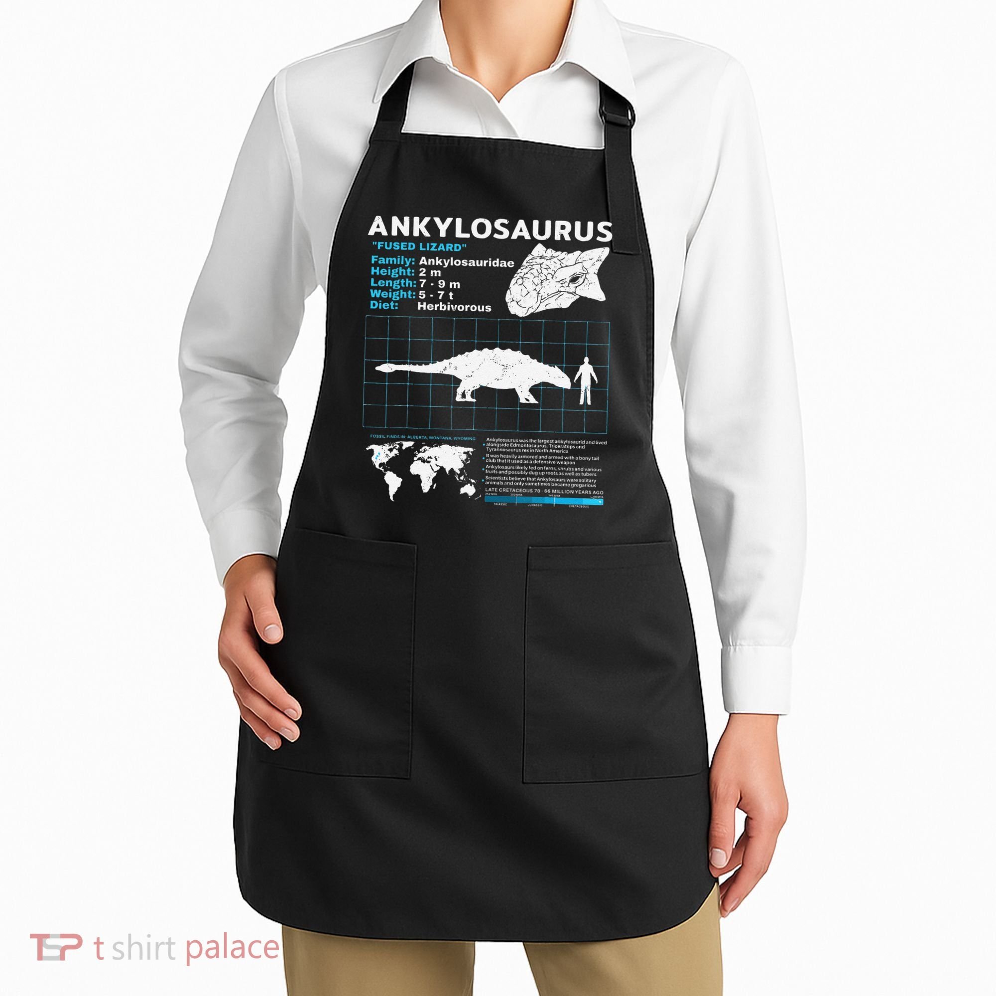Ankylosaurus fact sheet Dinosaur Facts Gift Apron