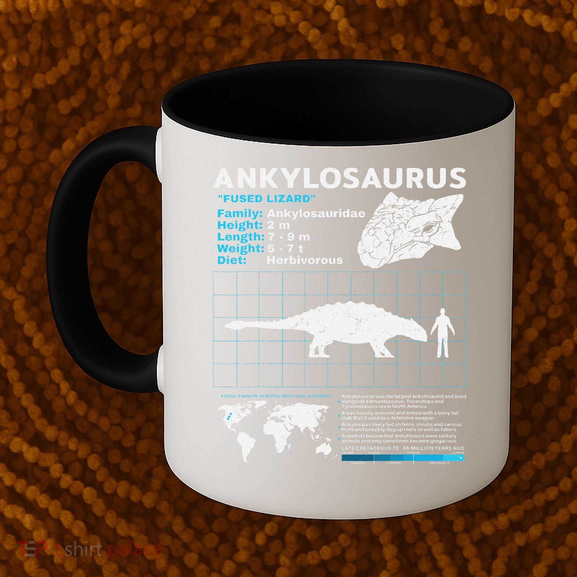 Ankylosaurus fact sheet Dinosaur Facts Gift Coffee Mug