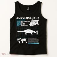 Ankylosaurus fact sheet Dinosaur Facts Gift Tank Top thumb 2