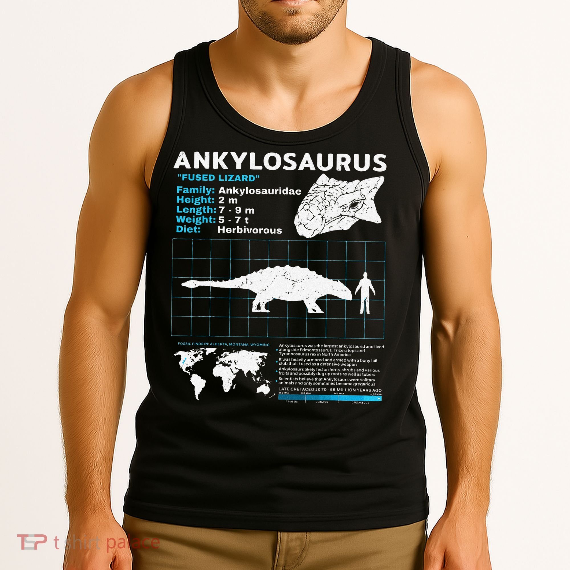 Ankylosaurus fact sheet Dinosaur Facts Gift Tank Top