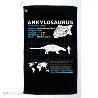 Ankylosaurus fact sheet Dinosaur Facts Gift Golf Towel thumb 0