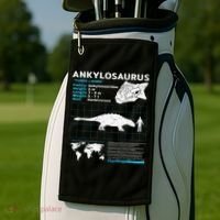 Ankylosaurus fact sheet Dinosaur Facts Gift Golf Towel thumb 2