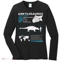 Ankylosaurus fact sheet Dinosaur Facts Gift Women's Long Sleeve Shirt thumb 0