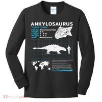 Ankylosaurus fact sheet Dinosaur Facts Gift Kids Long Sleeve Shirt thumb 0