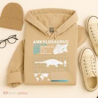 Ankylosaurus fact sheet Dinosaur Facts Gift Hoodie thumb 4