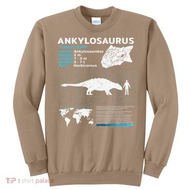 Ankylosaurus fact sheet Dinosaur Facts Gift Sweatshirt