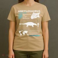 Ankylosaurus fact sheet Dinosaur Facts Gift T-Shirt thumb 4