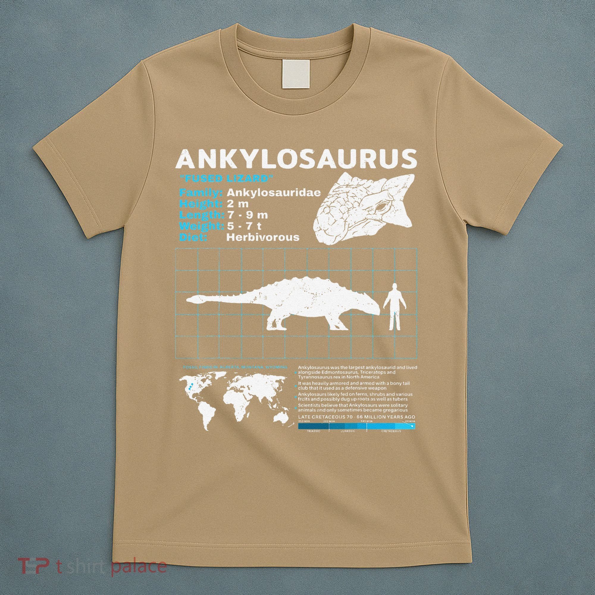 Ankylosaurus fact sheet Dinosaur Facts Gift T-Shirt