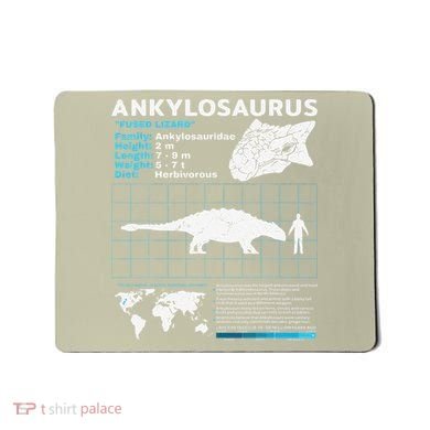 Ankylosaurus fact sheet Dinosaur Facts Gift Mousepad